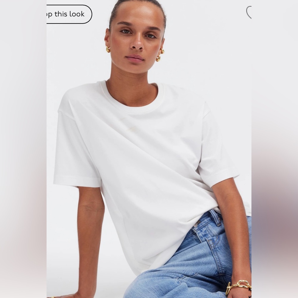 NWT Madewell Cotton Relaxed Oversized Tee Size XXS